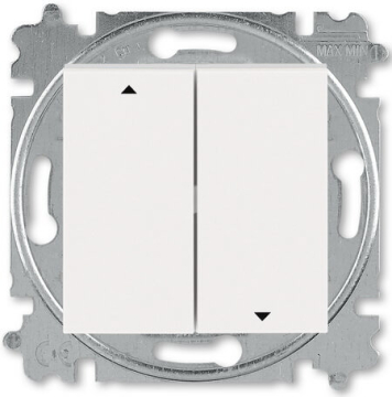 Выключатель жалюзи без фиксации ABB Levit (жемчуг/ледяной) 3559H-A88445 68W 2CHH598845A6068