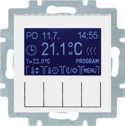 Терморегулятор электронный ABB Levit (белый/ледяной) в сборе 2CHU910003A4000+2CHH911031A4001
