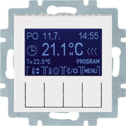 Терморегулятор электронный ABB Levit (жемчуг/ледяной) в сборе 2CHU910003A4000+2CHH911031A4068
