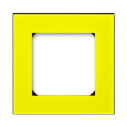 Рамка ABB Levit 1 пост (желтый/дымчатый чёрный) 3901H-A05010 64W 2CHH015010A6064