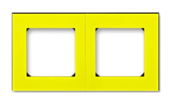 Рамка ABB Levit 2 поста (желтый/дымчатый чёрный) 3901H-A05020 64W 2CHH015020A6064