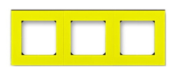 Рамка ABB Levit 3 поста (желтый/дымчатый чёрный) 3901H-A05030 64W 2CHH015030A6064