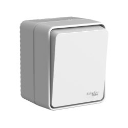 Одноклавишный кнопочный выключатель AtlasDesign Profi54 10А IP54 (серый) ATN543015