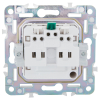 Розетка IEK SKANDY с заземлением со шторками 16А на автозажимах SK-R06G (мятный) SK-R14-16-1-K06