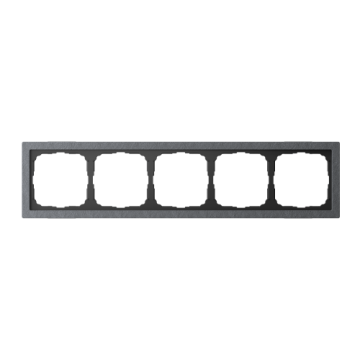 Рамка ArtGallery Pure Systeme Electric пятиместная камень (графит) GAL373105