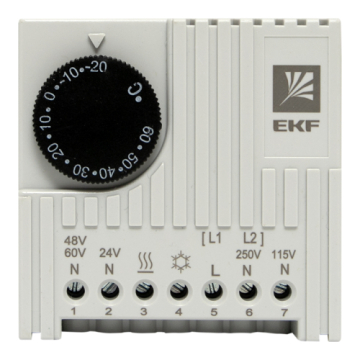 EKF PROxima Термостат NO/NC (охлаждение/обогрев) на DIN-рейку 5-10A 230В thermo-no-nc-din