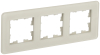 Рамка 3-м скругленная BRITE DECOR Песчаный матовый стекло РУ-3-2-Бр BR-M32-G-41-K98