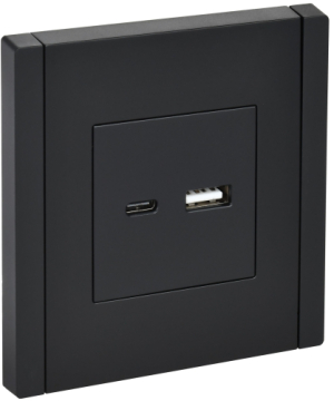 Розетка USB A+C FORTE&PIANO 3,1А FP150 (черный) FP-U22-D31-K02