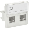 Розетка информационная двойная IEK PRIMER РКИ-22-00-П-5 RJ45 кат.5E (2м/2вх) PR-KK40D-RI-0-2-2C5EU-K01