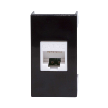 Компьютерная розетка DKC Viva RJ45 кат. 5e экранированная 8P8C (черная) 1мод 45238