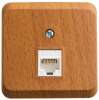 Розетка компьютерная RJ-45 кат. 5E Этюд (темный бук) KOMA-001T
