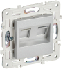 Розетка компьютерная двойная IEK SKANDY RJ45 кат.5E SK-K03S (серебряный) SK-K20-1-K23