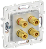 Аудиорозетка IEK SKANDY 4-ая SK-A01S (серебряный) SK-S40-K23