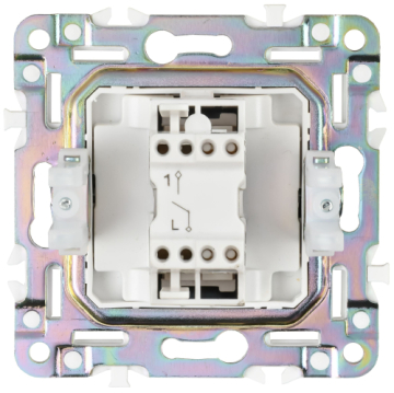 Выключатель 1-клавишный IEK SKANDY 10А SK-V01N (никель) SK-V10-0-10-K50