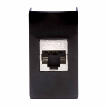 Компьютерная розетка DKC Viva RJ45 кат. 5e экранированная 8P8C (черная) 1мод 45248