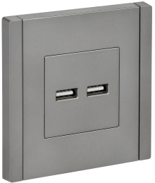 Розетка USB A+A FORTE&PIANO 3,1А FP549 (сталь) FP-U21-D31-K46