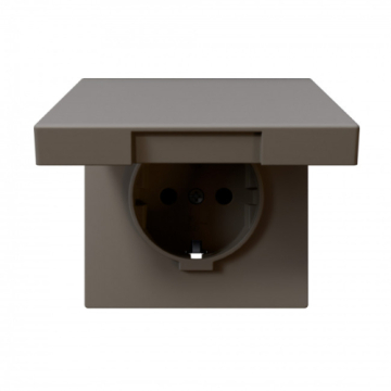 Розетка Jasmart FD с крышкой 16А (soft touch) (матовый тауп) FD5505PTM
