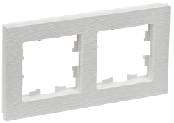 Рамка 2-м BRITE DECOR Белый рифленый РУ-2-Бр BR-M22-51-K01