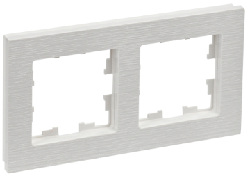 Рамка 2-м BRITE DECOR Белый рифленый РУ-2-Бр BR-M22-51-K01