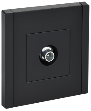 Розетка TV проходная FORTE&PIANO FP129 (черный) FP-A10-P-K02