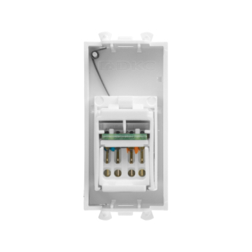 Компьютерная розетка Avanti RJ-45 модульная, кат. 6 со шторкой 1 модуль (белое облако) 4400291