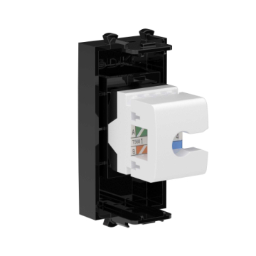 Компьютерная розетка Avanti RJ-45 модульная кат. 5е 1 модуль (черный квадрат) 4402661