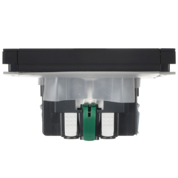 Розетка с крышкой FORTE&PIANO безвинтовые зажимы 16А IP44 FP119M (черынй металл) FP-R16-16-1-44-M-K02