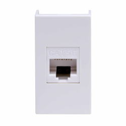 DKC Комп.роз. RJ45 кат.5e, 8P8C,  Viva, белая, 1мод 45038