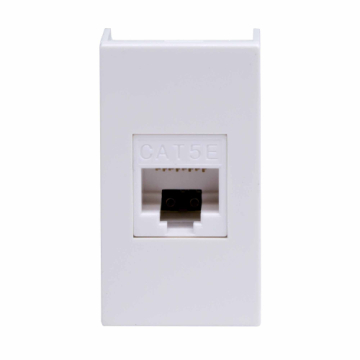 DKC Комп.роз. RJ45 кат.5e, 8P8C,  Viva, белая, 1мод 45038