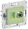 Розетка TV+RJ45 кат.5E IEK SKANDY SK-A14G (мятный) SK-AK20-1-K06