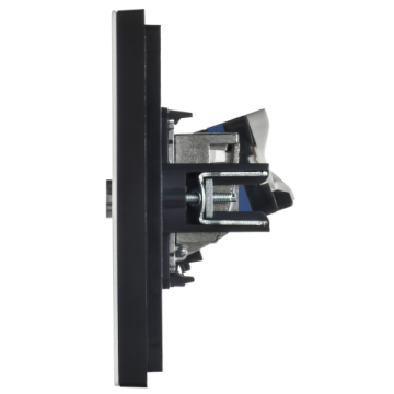 Розетка TV+RJ45 кат.6 FORTE&PIANO FP237M (металл белый) FP-AK20-2-M-K01