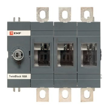 Рубильник EKF TwinBlock 160A 3P без рукоятки управления tb-s-160-3p