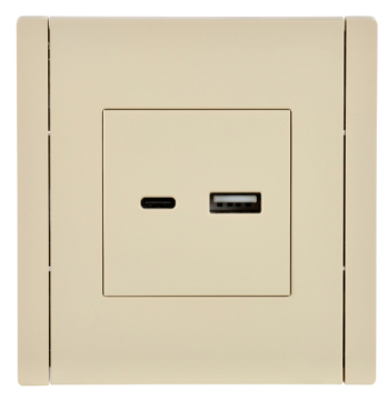 Розетка USB A+C FORTE&PIANO 18Вт FP451 (ваниль) FP-U22-018-K10