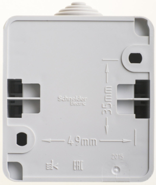 Выключатель Этюд О/У 2-клавишный Systeme Electric IP44 (серый) BA10-042C