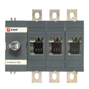 Рубильник EKF TwinBlock 315A 3P без рукоятки управления tb-s-315-3p