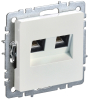 Розетка компьютерная двойная BRITE RJ45 5E жемчуг РК10-2-БрЖ BR-K20-1-K36