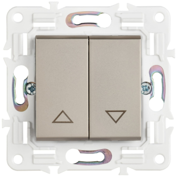 Выключатель жалюзи IEK SKANDY 10А SK-V12Sh (шампань) SK-V15-0-10-K37