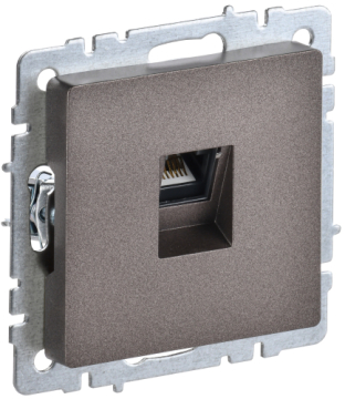 Розетка компьютерная BRITE RJ45 кат.6 темная бронза РК11-БрТБ BR-K10-2-K45