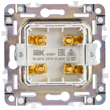Аудиорозетка IEK SKANDY 4-ая SK-A01G (графит) SK-S40-K53