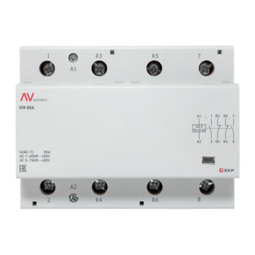 EKF Averes Контактор модульный КМ 80А 2NO+2NC 230VAC (6 мод.). km-av-6-80-22-230V