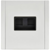 Розетка компьютерная двойная RJ45 FORTE&PIANO кат.6 FP234M (металл белый) FP-K20-2-M-K01
