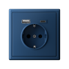 Зарядка USB (А+С) с розеткой ArtGallery (аквамарин) GAL001132
