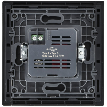 Розетка USB A+C FORTE&PIANO 18Вт FP651M (металл шампань) FP-U22-018-M-K37