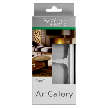 Рамка ArtGallery Pure SE двухместная стекло (белая) GAL320102