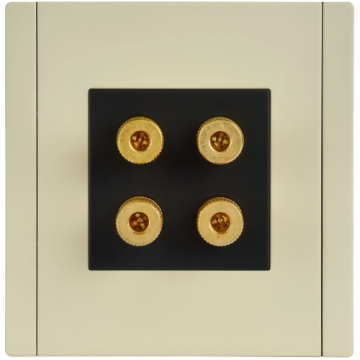 Аудиорозетка FORTE&PIANO 4-мест FP839M (металл слоновая кость) FP-S40-M-K41