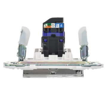 Розетка компьютерная IEK SKANDY RJ45 кат.6 SK-K02N (никель) SK-K10-2-K50