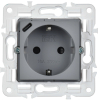 Розетка IEK SKANDY с/з со шторками 16А с USB C 18Вт SK-R17Gr (серый) SK-R14-16-U14-018-K03
