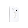 Зарядка USB А+С 20Вт с розеткой SE Systeme Infinity (арктический лед) FSE000132