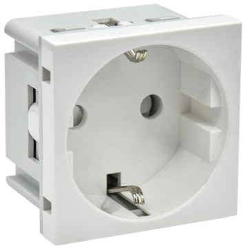 Розетка IEK PRIMER 2P+E со шторками 2 модуля РКС-20-30-П-К (белая) PR-KK40D-RSZH-2-2-K01