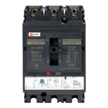 Автоматический выключатель EKF PROxima ВА-99C (Compact NS) 160/ 63А 3P 36кА mccb99C-160-63